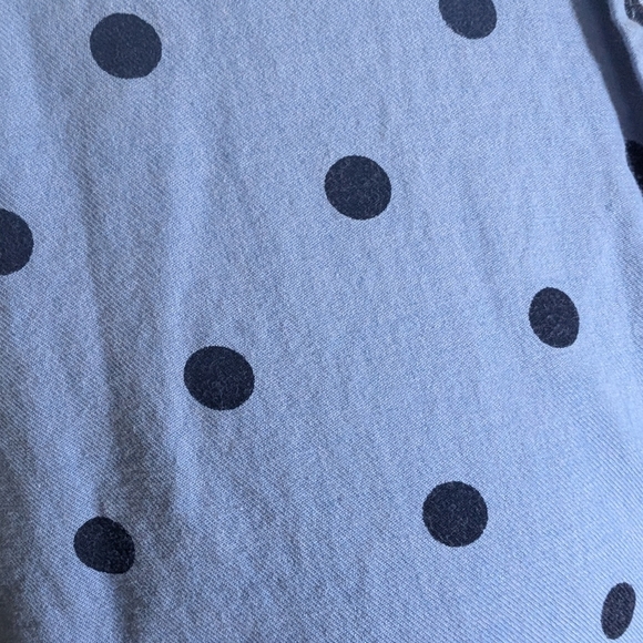 Talbots Blue Polka Dot Button-Up Shirt - Picture 7 of 10